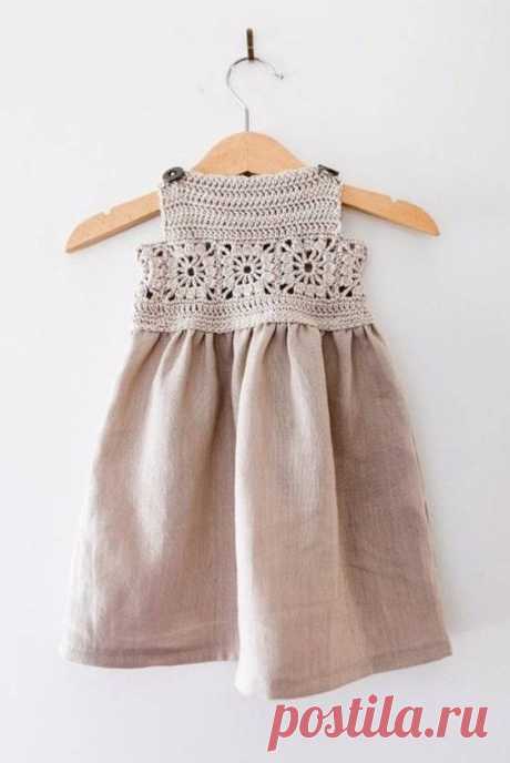 Prácticas Ideas para el Hogar...: Vestido Crochet Tela para niña