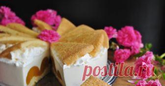 Tорта йогурт с праскови / Yogurt and ricotta peach cake