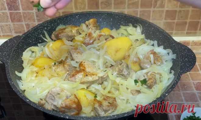 Тушеная Картошка с Мясом