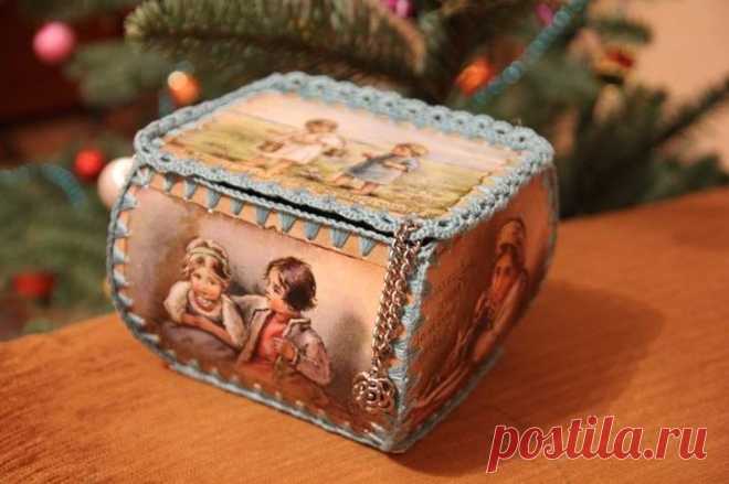 Сувенирная шкатулка из открыток