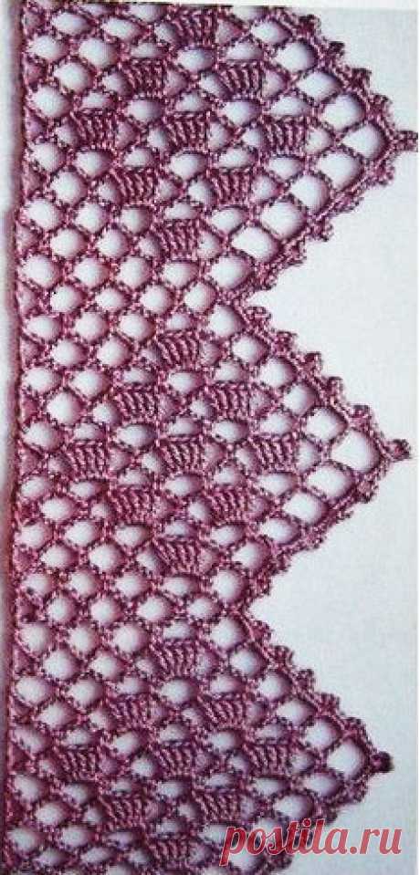 Crochet Edging Pattern Lace Beautiful ornate crochet lacing edge.