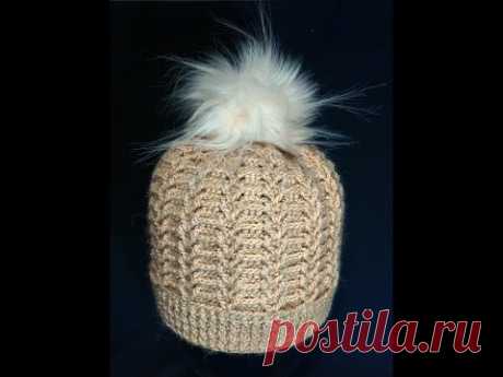 Шапка женская, крючком. Часть 1.  a cap knitted crochet. Part 1.