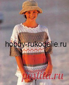 Хобби (рукоделие своими руками): вышивка, вязание » Архив блога » ПУЛОВЕР С ЖАККАРДОВЫМИ УЗОРАМИ