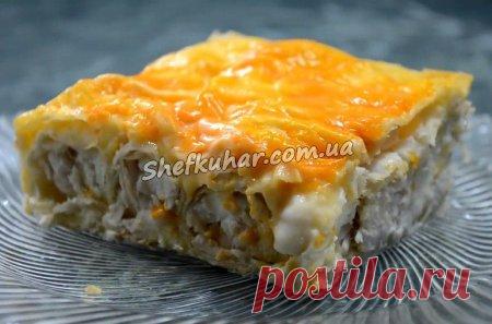Пиріг з лаваша з курячим філе - рецепт страви з фото