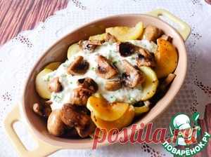 Жареные кабачки с грибами - кулинарный рецепт