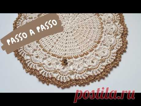 Sousplat de crochê Maestria - Jogo americano - Passo a passo - by Andrea Santos