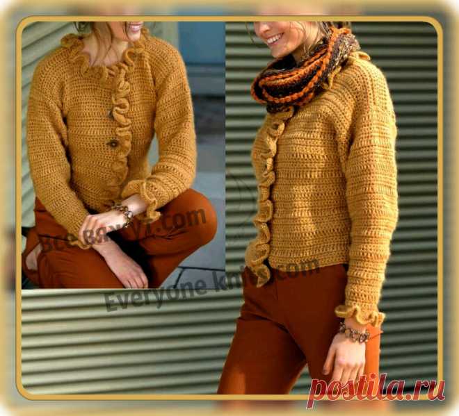 Симпатичные жакетики крючком. | Все вяжут.сом/Everyone knits.com | Яндекс Дзен