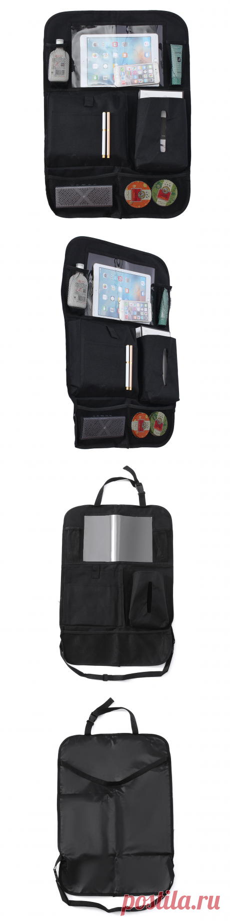 multi-function car seat back storage bag car oxford cloth back bag car ipad chair back bag Sale