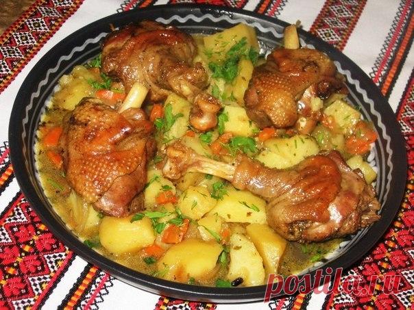 Гусиное жаркое / Весёлая кулинария
