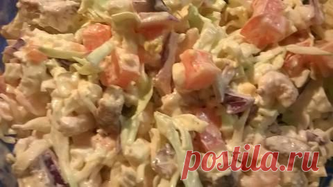 Салат "Русалочка" с креветками | 4vkusa.ru