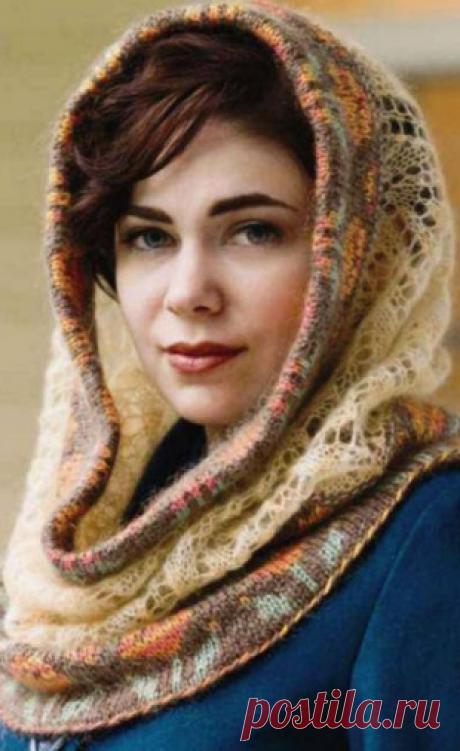 Капор спицами описание