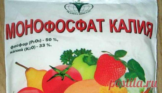 Монофосфат калия, инструкция по применению, подкормка, состав