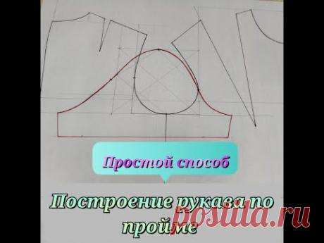 Построение РУКАВА по пройме без формул, просто и доступно! Мой DIY