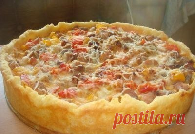 Открытый мясной пирог! Ингредиенты: Для теста: 200 гр. картофеля, 200гр. муки, 1 яйцо, 50гр. сливочного масла, соль. Для начинки: 500гр. свинины (или фарша), 2 болгарских перца, 1 помидор, 2 небольшие луковицы,, 100 мл. жирных сливок (33-38%), 100 мл. молока, 2 небольших яйца (в заливку), 2 ст.л. томатной пасты, соль,перец, немного тертого сыра. Приготовление: Картофель мелко нарезать и отварить […]