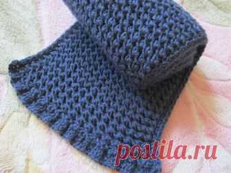 Шарф с «фишечкой» спицами — универсальный узор