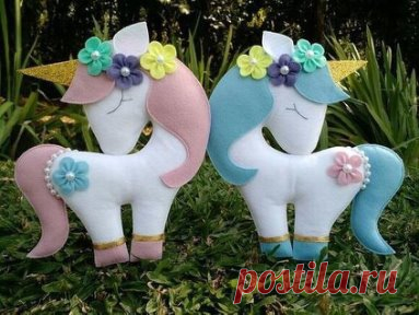 Единороги из фетра