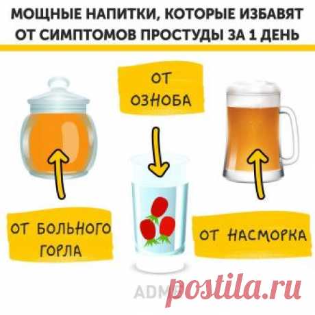 Facebook  Мощные напитки, которые избавят от симптомов простуды за 1 день:
