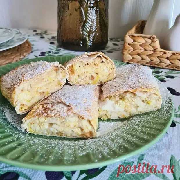 Штрудель из лаваша⁠⁠ - Будет вкусно - 15 декабря - 43091560118 - Медиаплатформа МирТесен