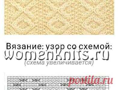 Пуловер спицами с красивым узором на рукавах