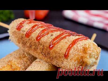 Корндог из картофеля и сыра - Рецепты от Со Вкусом