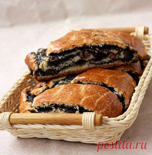 Рулет из творожного теста с маком — ДОМАШНИЕ