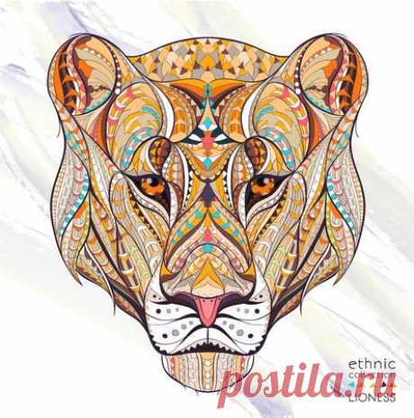 Patterned head of the lioness on the grunge background. African.. 123RF - Millions of Creative Stock Photos, Vectors, Videos and Music Files For Your Inspiration and Projects.