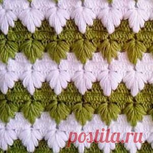 Узор с вытянутыми петлями для вязания крючком