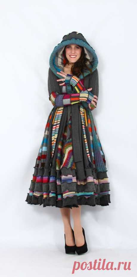 Recycled Sweater Coat - Reserved for Leelala - One of a Kind Dream Coat