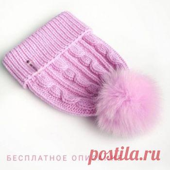 Описание красивой шапочки спицами,  Вязание для детей Для вязания шапочки Вам понадобится: 1. Пряжа Lana Gatto Super Soft 50гр. с метражом 125м, 3,5 мотка размер на ОГ 50-52. 2. Спицы круговые номер 4 и