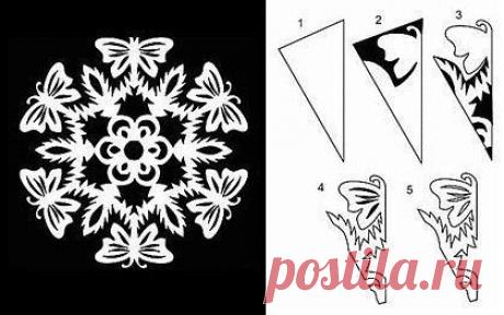 Вырезаем снежинки — Поделки с детьми