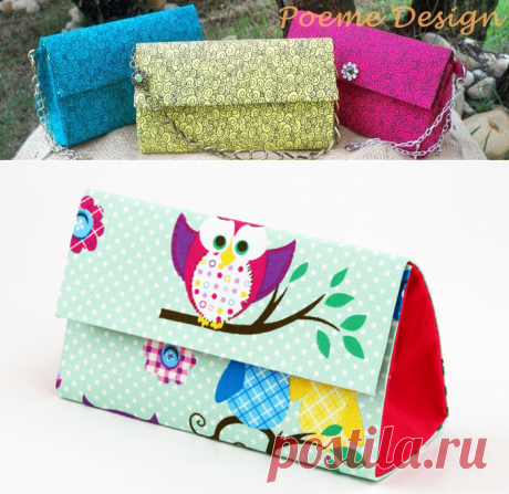 Делаем удобный и красивый сумочку-клатч из бросового материала