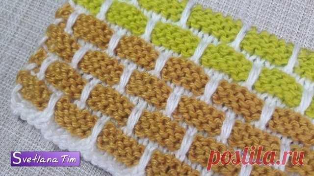Узор спицами “КИРПИЧИКИ” (УЗОРЫ СПИЦАМИ) – Журнал Вдохновение Рукодельницы