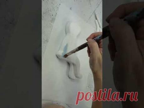 Имитация дерева. Пасхальный декор 🤍 #таиркраски #пасха #декор