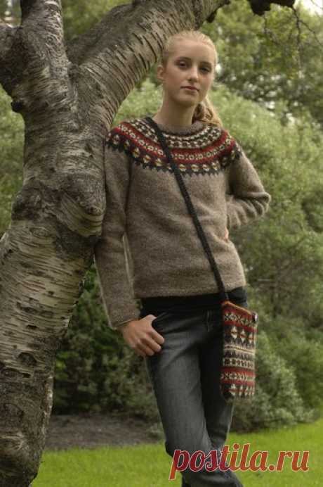 Islina Garn och Design (Islina Yarn and Design) - Pattern - AFTUR - Icelandic knitted sweater in Lettlopi - FREE