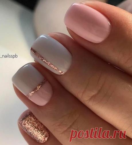 Идеи маникюра в трендовом цвете Golden Copper : Золото на ваших ногтях ➡️ Кликайте на фото, чтобы посмотреть все идеи