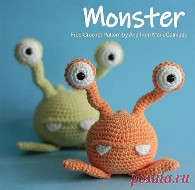 Монстр крючком. Амигуруми схемы и описания. Автор: Ana Maria | IRINELY.ART
