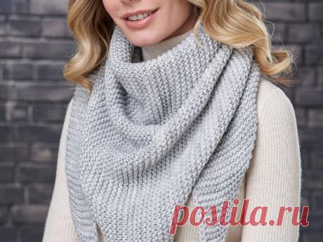Вяжем косынку спицами | Журнал Ярмарки Мастеров