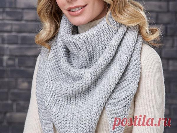 Вяжем косынку спицами | Журнал Ярмарки Мастеров