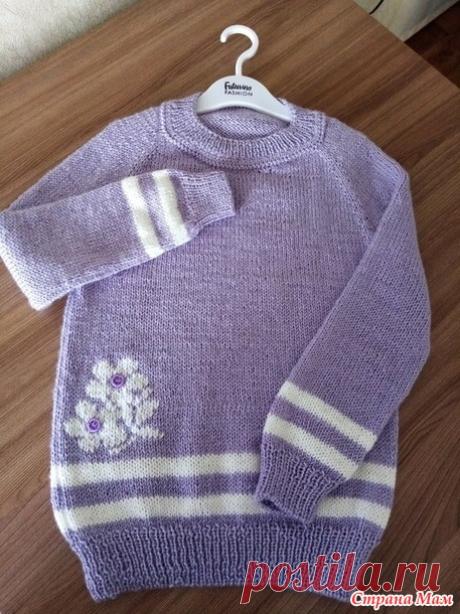 Джемперок "Сирень" (реглан сверху) - Вязание - Страна Мам