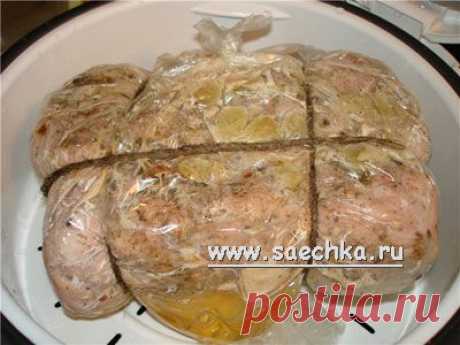 Буженина в рукаве, на пару
