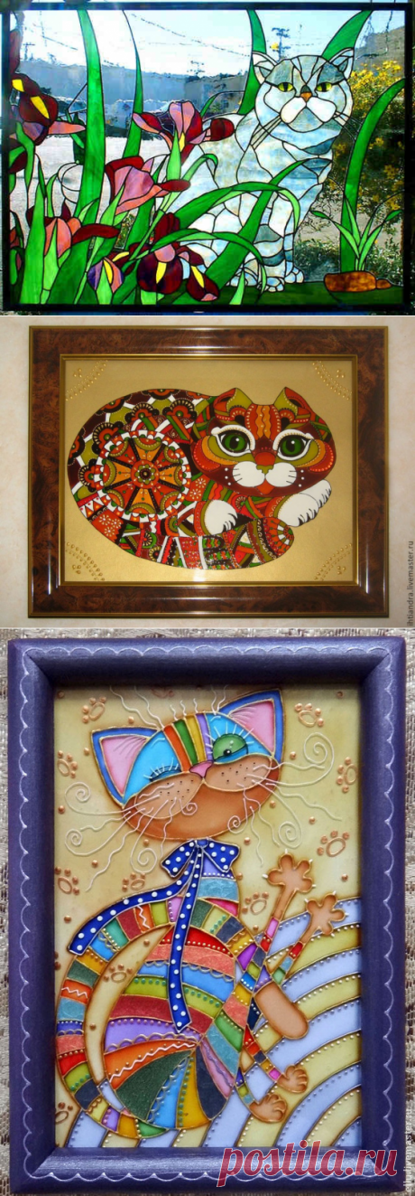 Витражные коты — Делаем руками