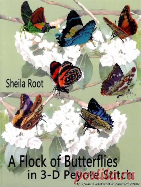 A Flock of Butterflies in 3-D Peyote Stitch.