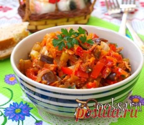 Соте с баклажанами, кабачком, морковью и перцем фото рецепт приготовления