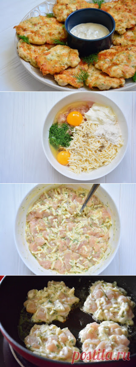 Самые вкусные рецепты: Рубленые куриные котлетки с сыром