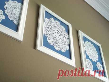 Подборка вдохновляющих идей для декорирования: как украсить обычные вещи кружевной салфеткой - Ярмарка Мастеров - ручная работа, handmade