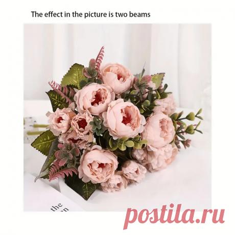 Искусственный букет пионов для свадебного и помолвочного - Temu Moldova