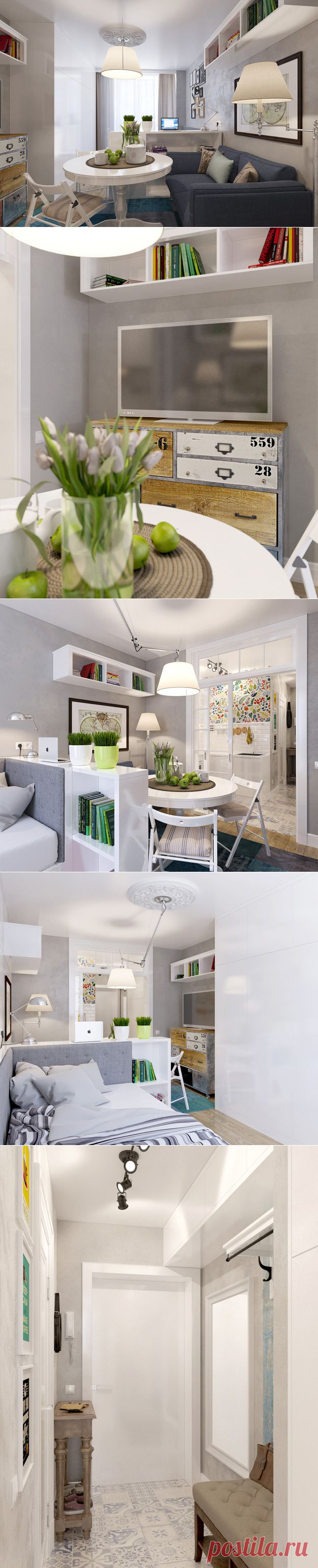Студия 14 кв. м: скромность и стиль &#8212; Роскошь и уют