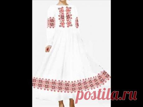 Вышитые платья длинные нарядные