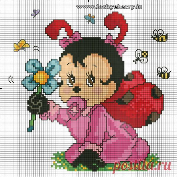 SCHEMI COCCINELLE LACKY E EBRRY - Idee a Punto Croce