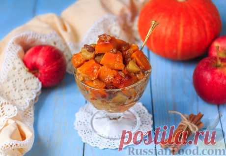 Рецепт: Тыква, тушенная с яблоками на RussianFood.com